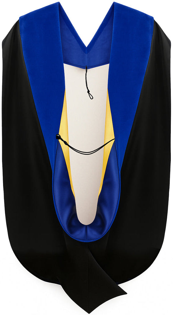 Phd Hood Royal Blue Velvet - Royal Blue & Gold
