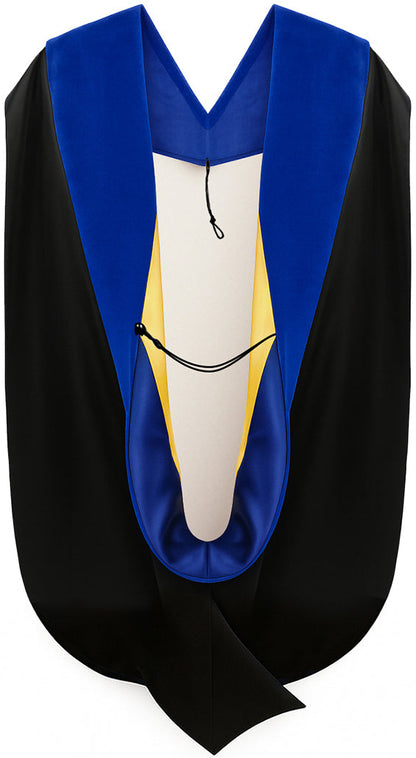 Phd Hood Royal Blue Velvet - Royal Blue & Gold