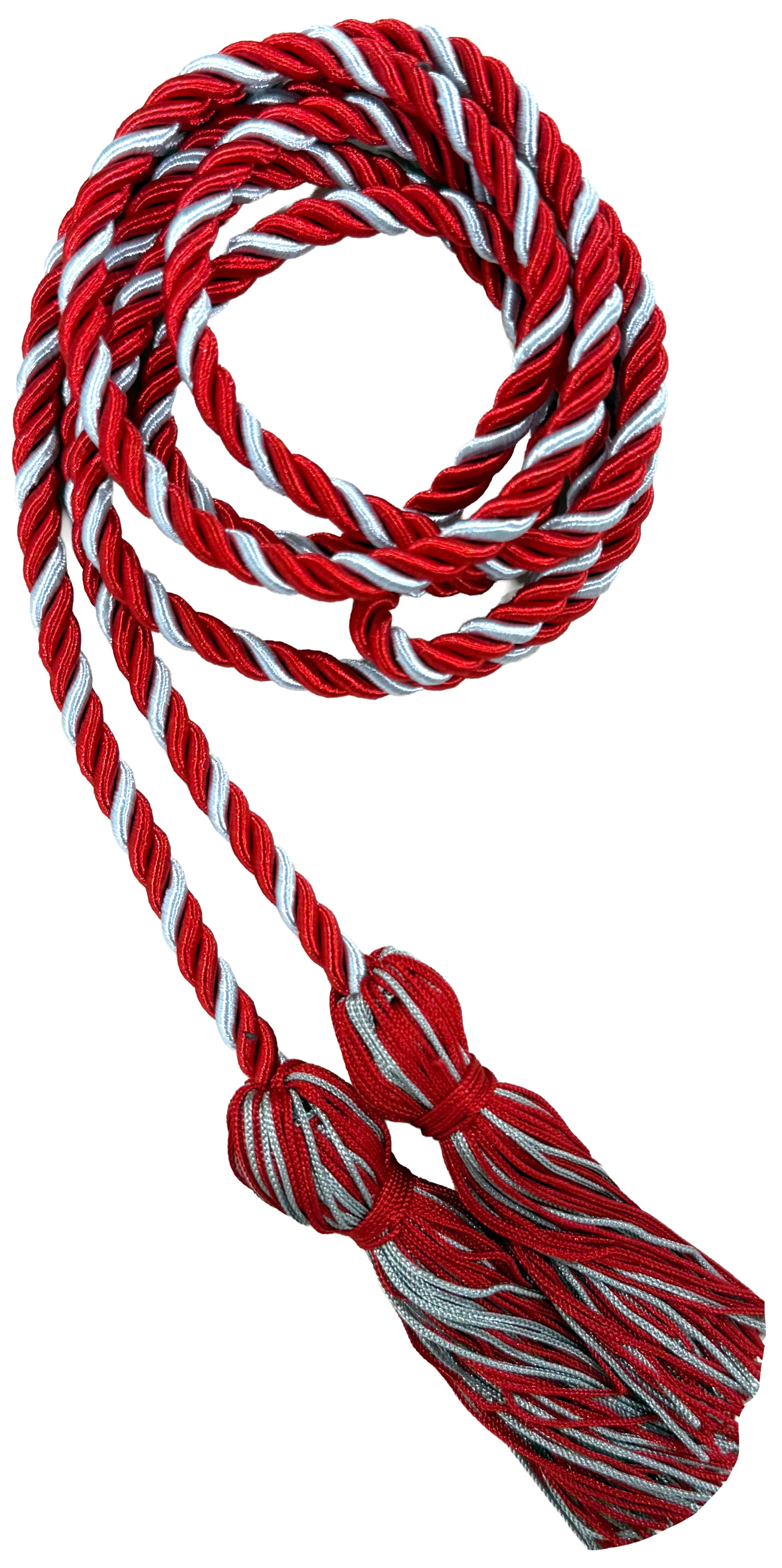 Red and Silver Two Color Graduation Honor Cord