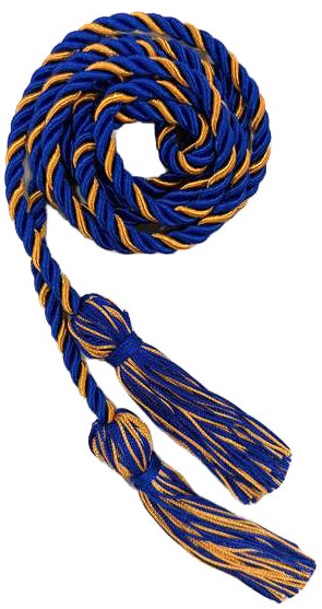 Royal Blue and Orange Two Color Graduation Honor Cord