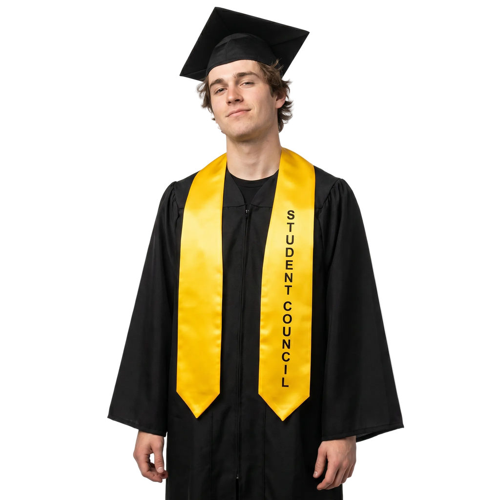 Student council class officer graduation stole for president, vice president, secretary, and treasurer