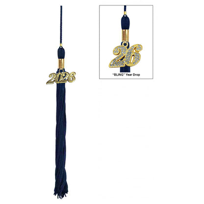 Matte Navy Blue Middle School Cap, Gown & Tassel