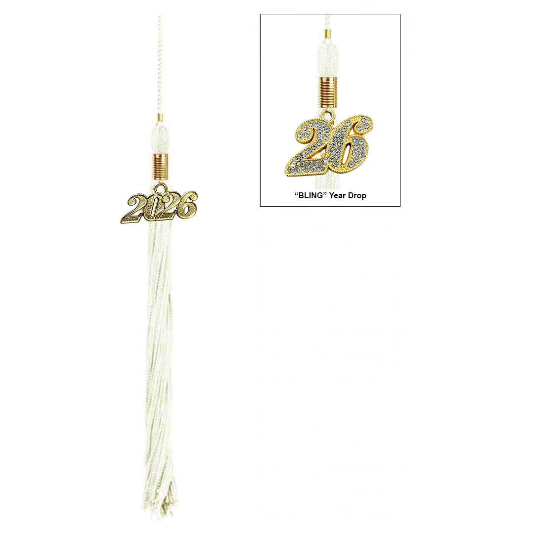 Matte White Middle School Cap, Gown & Tassel