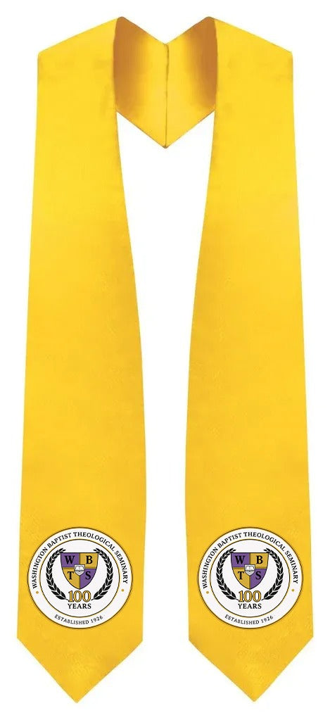 Custom Gold Stole - Washington Baptist Theological Seminary