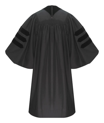 Deluxe Doctoral Graduation Gown - Academic Regalia - Graduation Cap and Gown