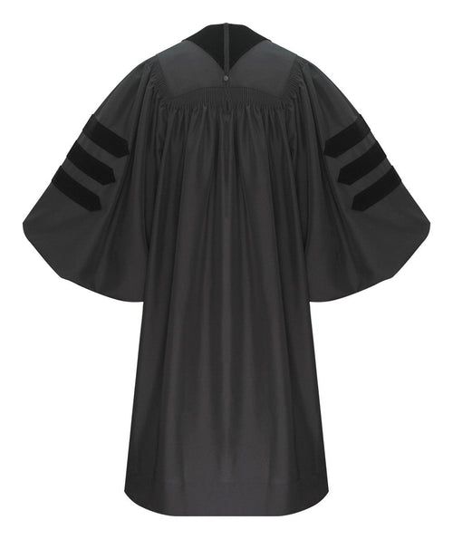 Deluxe Doctoral Graduation Gown - Academic Regalia - Graduation Cap and Gown