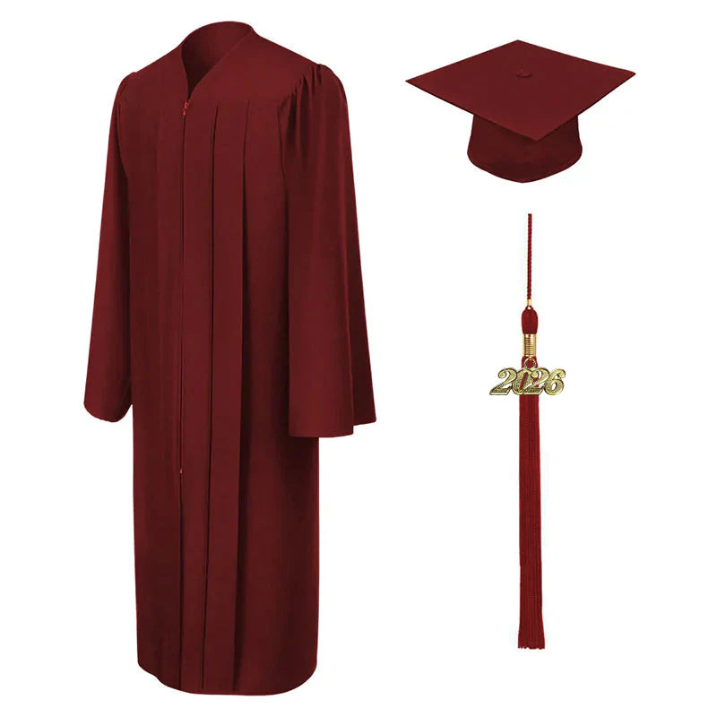 Matte Burgundy Cap & Gown - Southwest Leadership Academy