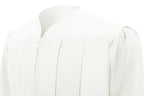 Matte White High School Graduation Gown - Graduation Cap and Gown