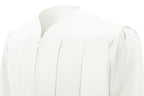 Matte White High School Graduation Gown - Graduation Cap and Gown