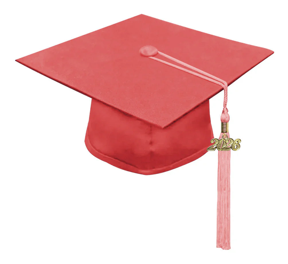Child Matte Pink Cap & Tassel - Preschool & Kindergarten Graduation