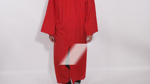 Matte Red High School Cap & Gown