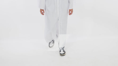 Matte White High School Graduation Cap and Gown