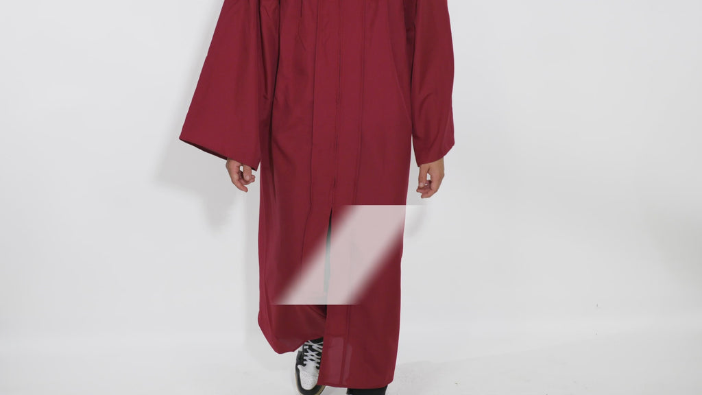 Matte Burgundy High School Graduation Cap and Gown