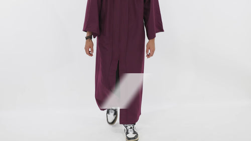 Matte Maroon High School Graduation Cap and Gown