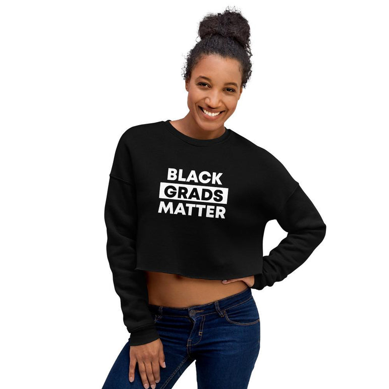 Black Grads Matter Crop Sweatshirt - Gradwear®