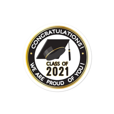 Congrats Class of 2021 Bubble-free stickers - Gradwear®